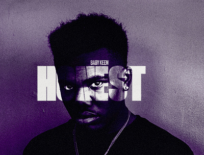 Baby Keem x Honest album cover baby keem graphic design illustration typography