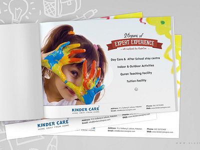 Kinder Care Magazie Ad (8.5" x 6") 8.5 x 6 brochure design graphic design magazine ad print design