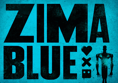 Zima Blue x Love Death & Robots adobe photoshop design graphic design illustration love death and robots typography zima blue