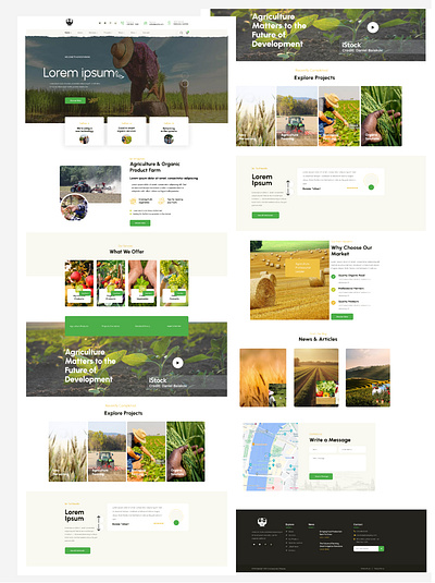 Agriculture Landing Page UI Design agricultural businesses agricultural innovations agriculture agriculture technology farm consulting figma landing page design uiux web design website design