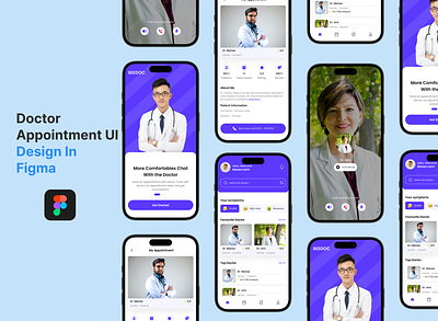 Doctor Appointment App UI animation branding graphic design logo ui