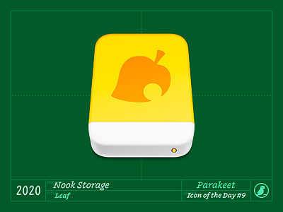 Icon of the Day #9 animal crossing design disk hard disk hard drive icon icons nook storage tom nook