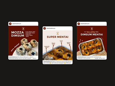 Brand Logo & Instagram Feed - Dimsum Shop brand design brand logo branding dimsum graphic design instagram instagram feed instagram post restaurant