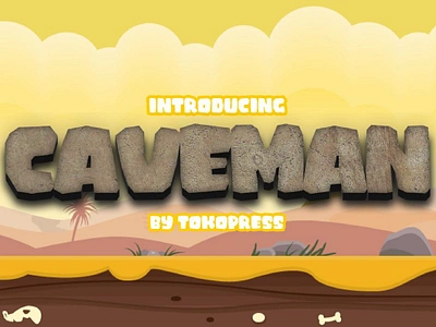 Caveman – Gaming Font branding cartoon font gaming font kids font