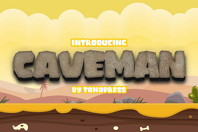 Caveman – Gaming Font branding cartoon font gaming font kids font