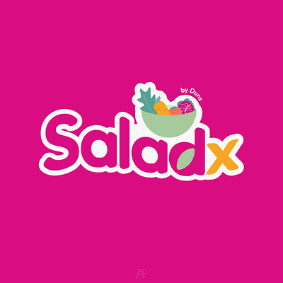 Saladx branding food graphic design logo salad