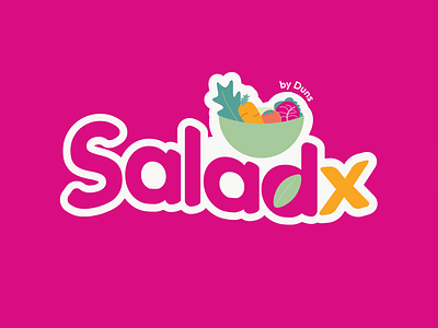 Saladx branding food graphic design logo salad