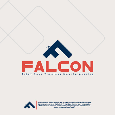 Falcon Mountaineering Logo Design branding creative f f letter logo f logo falcon graphic design illustration logo logo design mountain logo typography vector