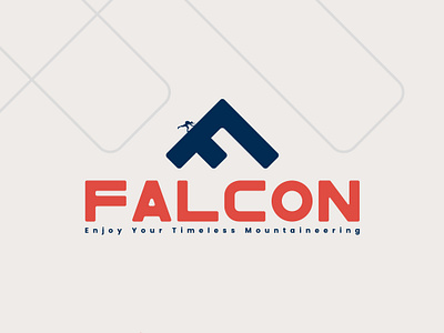 Falcon Mountaineering Logo Design branding creative f f letter logo f logo falcon graphic design illustration logo logo design mountain logo typography vector