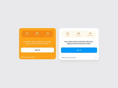 Signup Countdown ⏳ app archive button countdown delete ios login mobile product product design register saas save signup time timer ui ux uxui web