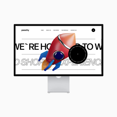 Peachy website concept animation blvk branding concept design design agency illustration logo studio ui ux white