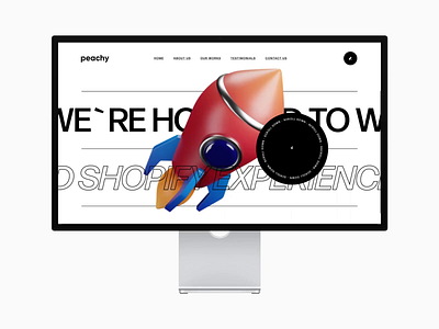 Peachy website concept animation blvk branding concept design design agency illustration logo studio ui ux white