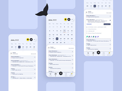 Maritime App - Events Calendar app app design business calendar event list management maritime mobile app mobile app design plan planner schedule task to do list todo ui user interface ux