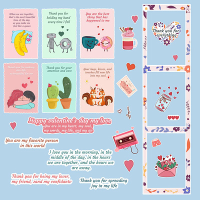 Valentines stickers printable illustrationbs stickers valentinestickers