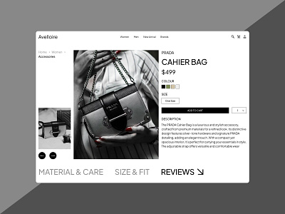 E-commerce Luxury Brand Store Product Card Concept black clothes clothing ecommerce fashion luxury minimalist modern monochrome online shop product detail shop shopify store ui ux web design website website layout white