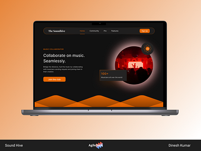 Music Collaborator Web Design agiledock agiledock design agiledock design service music collaboration ui design ui ux ui ux design ux design web app design web desgn