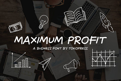 Maximum Profit – Business Font branding business fonts graphic design handwriting font