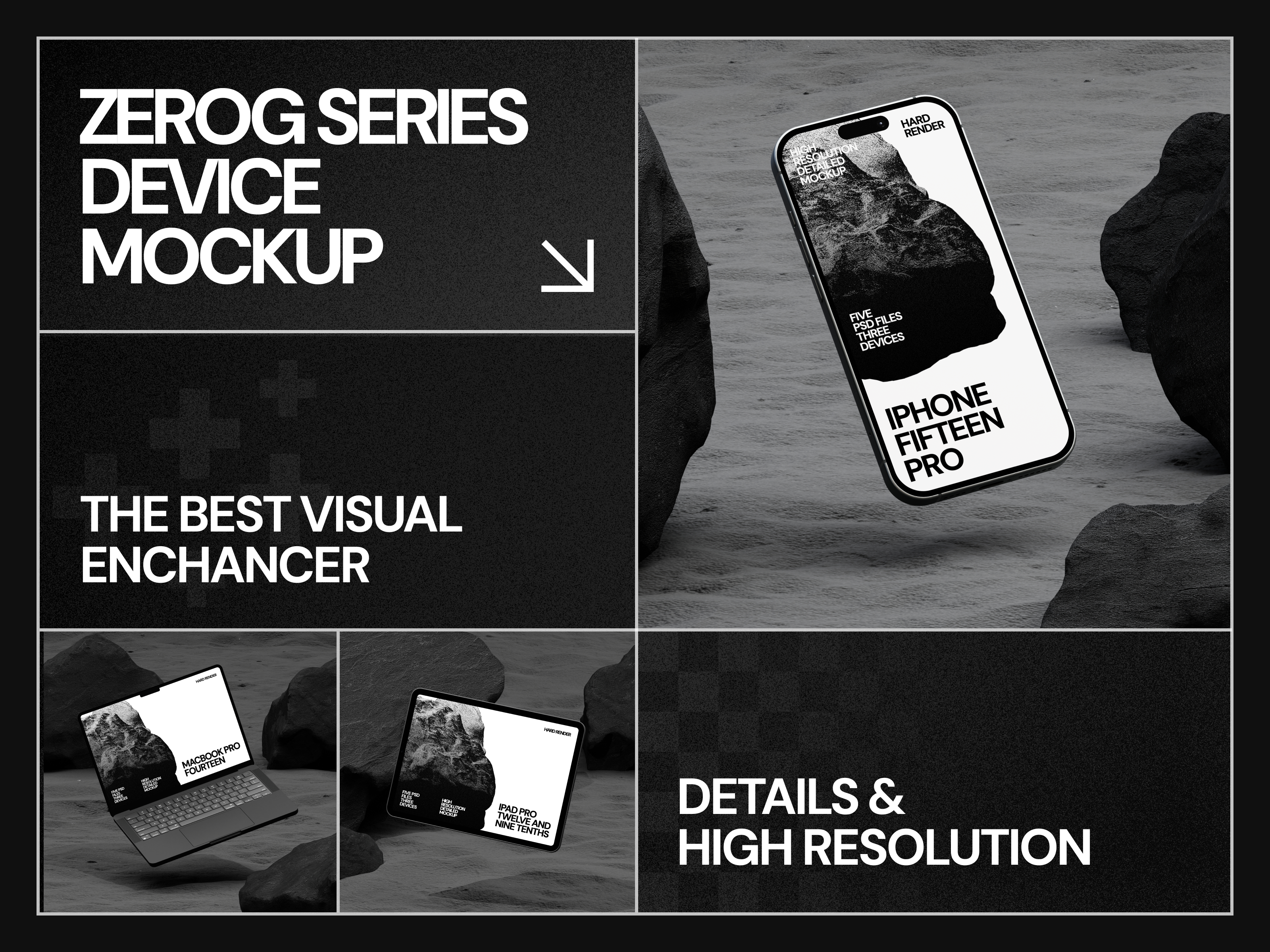 Device Mockup - ZeroG animation branding mockup product design template ui web design