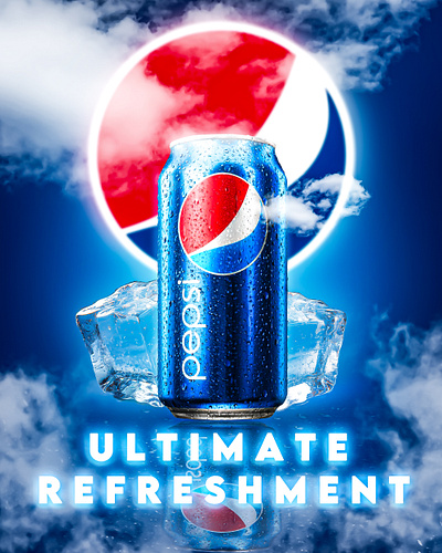 PEPSI SOCIAL MEDIA POST DESIGN advertisement attractive branding can ad cool design creative social media post drink ad energy drink facebook ad graphic design instagram ad instagram post pepsi social media post vibrant design youtube ads