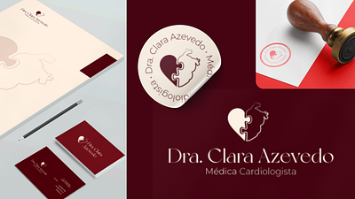 Cardiologist - Medical Area brand identity branding design doctor graphic design illustration lettering logo medical area mockup typography vector