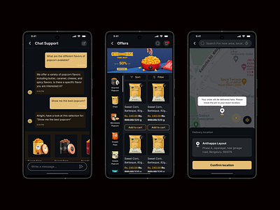 4700bc popcorn app 4700bc popcorn app ui dark app darkmode darkmodedesign darkui eccomrce eccomrceapp food food design foodapp foodui popcorn popcornapp popcornui