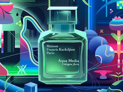 Aqua Media : Maison Francis Kurkdjian branding design edition france fresh illustration limited luxe luxury outlet parfum parfumerie perfume product