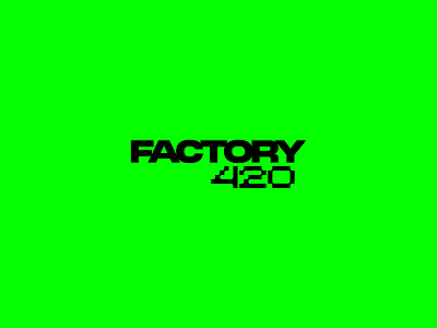 Factory 420 bitcoin brand branding business company contemporary crypto factory logo logotype modern new tech nft pixel tech type typography web3