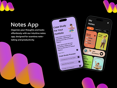 Notes App branding design figma illustration notes notes app study ui user experience user interface user research ux visual identity