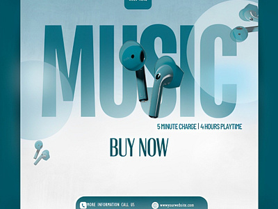 SoundBuds advertising banner graphic design poster