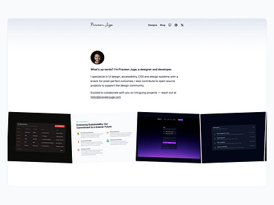 made my personal website black and white design minimal personal personal website ui web design website