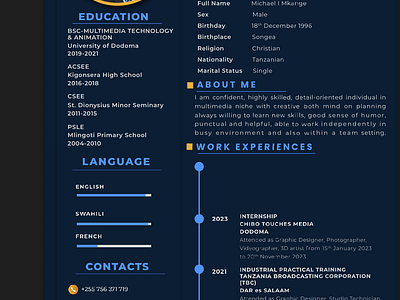 CV (Curriculum Vitae) Design branding graphic design logo