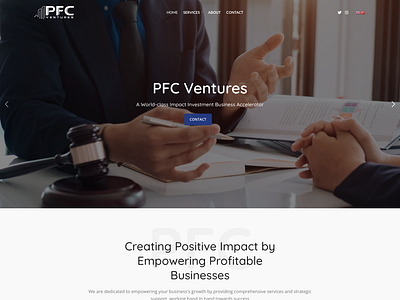 PFC Ventures Website Landing Page graphic design landingpage ui website