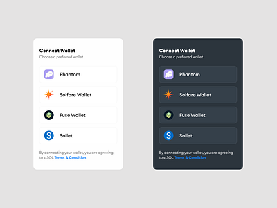 Connect Wallet - Modal crypto crypto wallet dashboard defi degen design modal phantom pop up solana token ui ui design web 3 web 3 design website