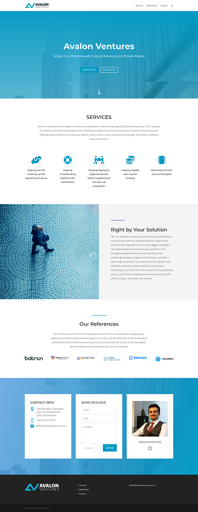 Avalon Ventures Website Landing Page graphic design landingpage ui website