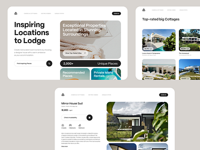 Rental Booking Service Website UI UX Design agency agent airbnb booking booking website broker home booking hotel hotel booking properties property property management property website real estate real estate agency real estate ui realestate rental residence web design