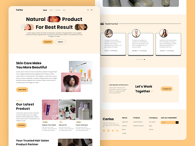 Beauty Website Landing Page beauty landing page figma landing page design prototyping ui ui design user experience user inerface ux ux desgin website