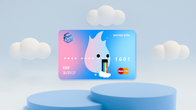 Mastercard Design MS-Cube branding creditcard cute debit designer graphic design logo mastercard rainbow