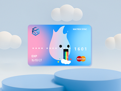 Mastercard Design MS-Cube branding creditcard cute debit designer graphic design logo mastercard rainbow