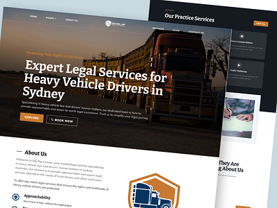 Landing Page Website Design Law Firm (Heavy Vehicle) design heavy heavy vehicle law law firm product design truck ui ui design ux ux design vehicle