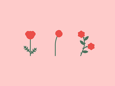 Flowers (last part) | Illustrations fleurs fleurs rouges flower flowers flowers illustration illustration illustrations fleurs red flowers simple illustrations vector