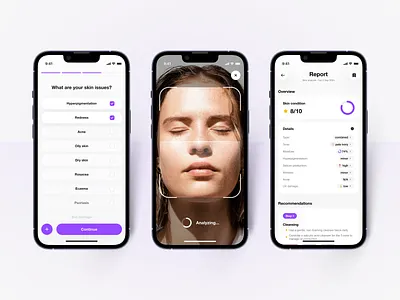 Purely: skincare app concept animation appdesign health healthcare journal medical minimalistic skin skincare ui