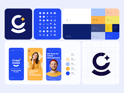 ⚙️ Branding for tech company | Hyperactive blue brand book brand identetity brandbook brandguidlines branding color palette colors corporate identity design fonts graphic design hyperactive icons identetity logo style guide typography visual white