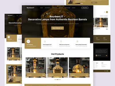 Landing Page Website Design Ecommerce (Lamp Products) design ecommerce lamp landing page page product design shipping ui ui design ux ux design