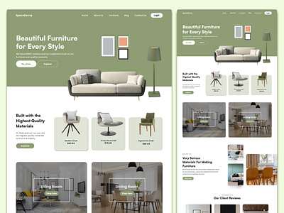 Furniture Website Design figma furniture graphicdesign landingpage ui uidesign uiux websitedesign