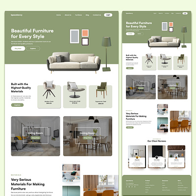 Furniture Website Design figma furniture graphicdesign landingpage ui uidesign uiux websitedesign