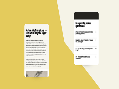 Morning Fuel® — Web Concept design dispaly interface mobile responsive typeface typography ui web webdesign yellow