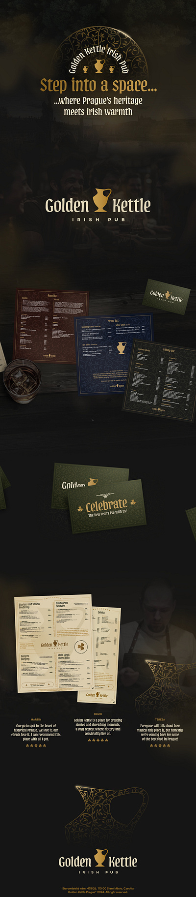 Golden Kettle Irish Pub / Visual identity brand brand identity branding logo logo design visual identity