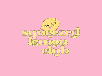 Squeezed lemon club brand branding branding design creative design figma graphic design graphicdesign graphics illustration inspiration lemon logo pink ui ux vector