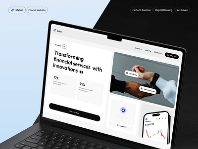 Stellar - Сreative UI UX Web Design for Fintech Website best web design business website cool website corporate website creative website financial dashboard financial website fintech branding fintech landing page fintech website hire ui ux designer hire web designer latest website design mobile website professional website simple website web design web design inspiration web ui website graphics