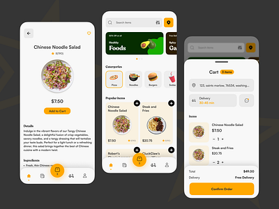 Food Delivery App android app app design branding design design inspiration e commerce figma food food delivery graphic design illustration ios mockup shopping ui ux vector